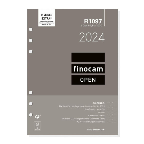 Замена повестки дня Finocam Open R1097 2024 Белый 15,5 x 21,5 cm