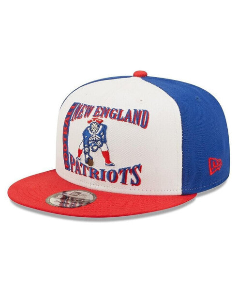 Men's White, Red New England Patriots Retro Sport 9FIFTY Snapback Hat
