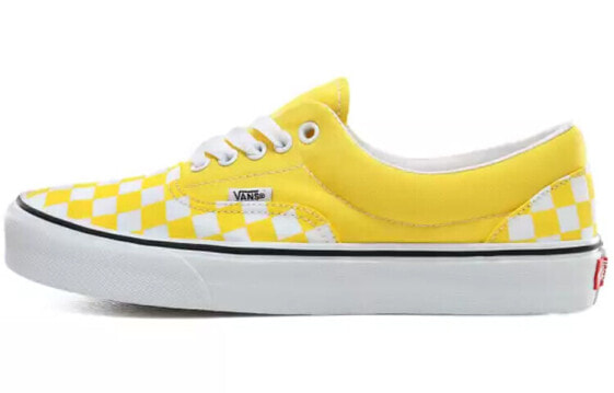 Кроссовки Vans Era Checkerboard желто-белые