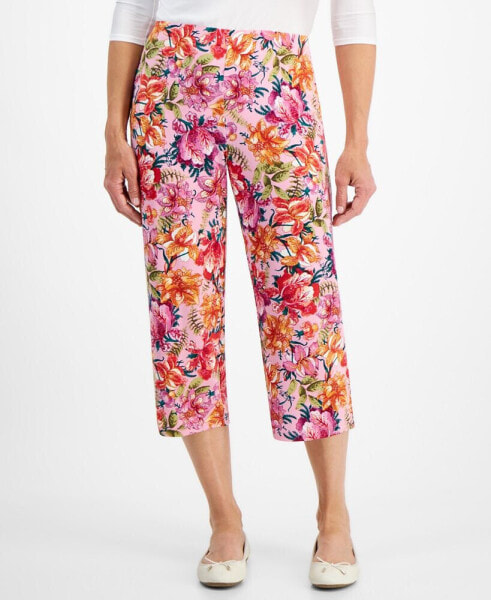 Petite Paradise Gardenia Culotte Pants, Created for Macy's