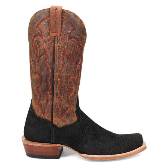 Dan Post Boots Cappy Embroidered Square Toe Cowboy Mens Black Casual Boots DP50
