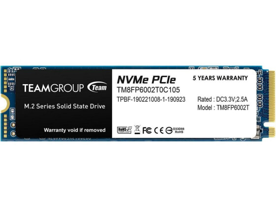 Team Group MP33 2TB SSD M.2 2280 NVMe SSD 1.3 3D NAND Internal Solid State Drive