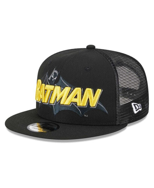 Бейсболка сетчатая мужская New Era Black Batman Trucker 9FIFTY Snapback Hat