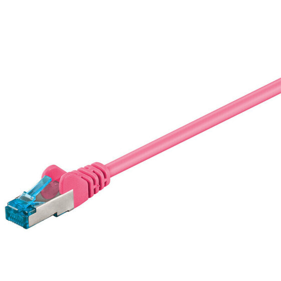 Wentronic CAT 6A Patch Cable - S/FTP (PiMF) - 15 m - Magenta - 15 m - Cat6a - S/FTP (S-STP) - RJ-45 - RJ-45