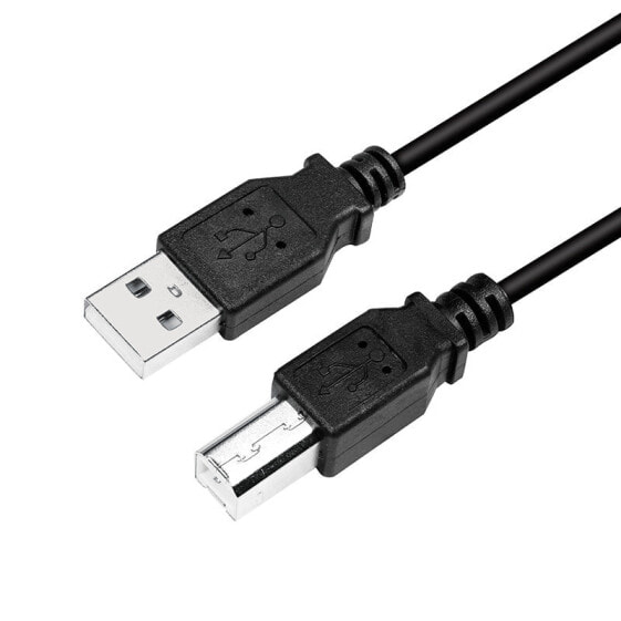 LogiLink CU0009B - 5 m - USB A - USB B - USB 2.0 - 480 Mbit/s - Black