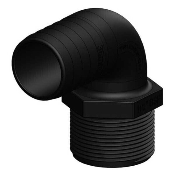 Trudesign 1 1/2´´ Male-Male 90° Threaded Grooved Connector