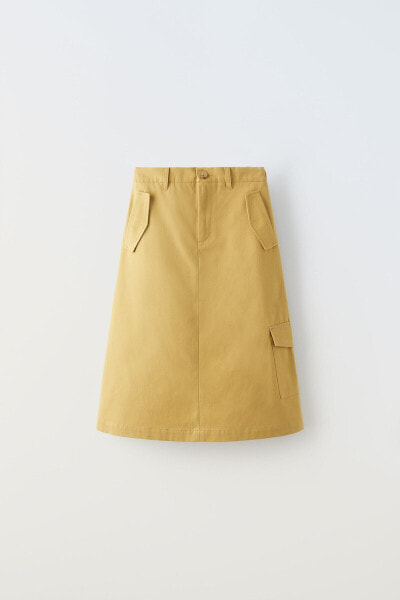 Midi skirt with pockets