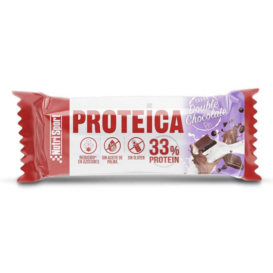 NUTRISPORT 33% Protein 44gr Protein Bar Double Chocolate 1 Unit