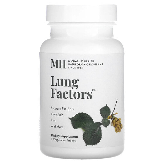 Трава улучшающая легкие Michael's Naturopathic Lung Factors, 60 вегетарианских таблеток