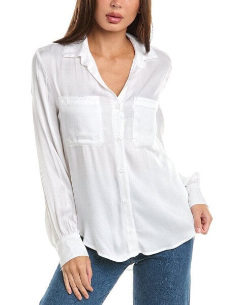 Bella Dahl Two Pocket Bishop Sleeve Shirt Women's Xs