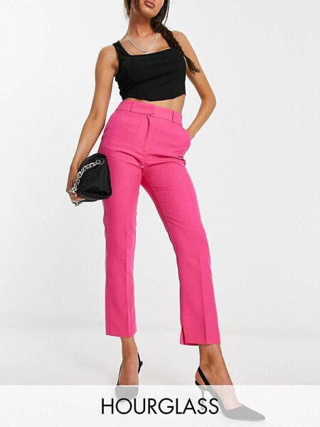 ASOS DESIGN Hourglass slim skim cigarette trouser in cerise pink