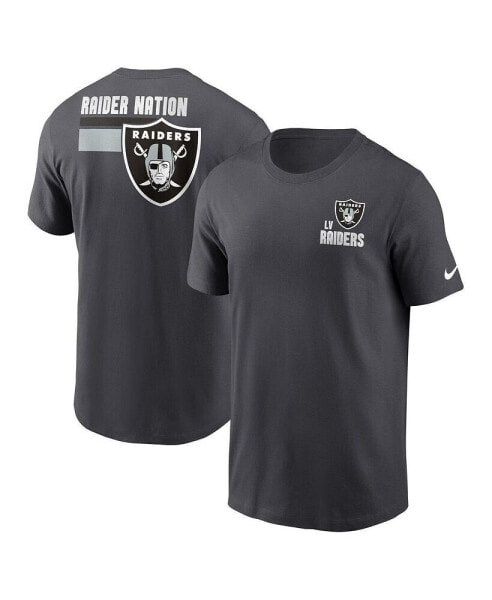 Men's Anthracite Las Vegas Raiders Blitz Essential T-shirt