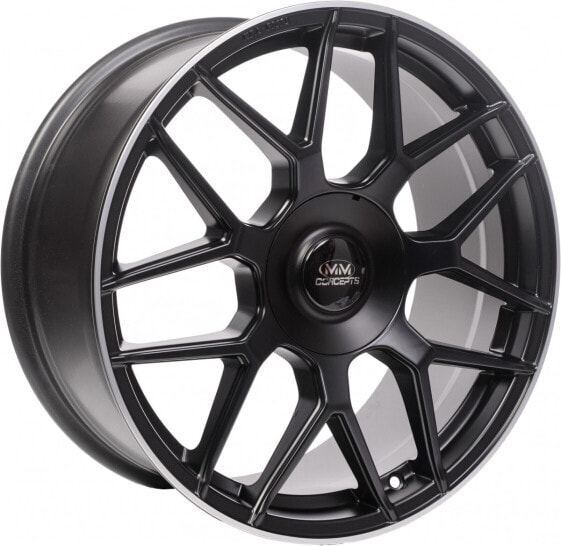 Колесный диск литой MM Wheels MM05 черный матовый с горным полированием 8.5x19 ET42 - LK5/112 ML72.6