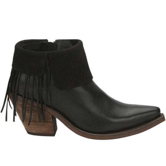 Сапоги женские Casual Justin Boots Hope Fringe Zippered Snip Black RML