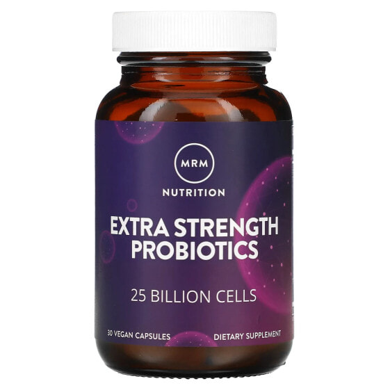 Extra Strength Probiotics, 25 Billion Cells, 30 Vegan Capsules