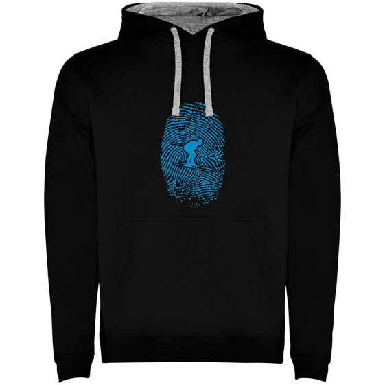 KRUSKIS Skier Fingerprint Two-Colour hoodie