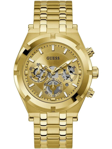 Часы мужские Guess Continental золотые GW0260G4 44 мм