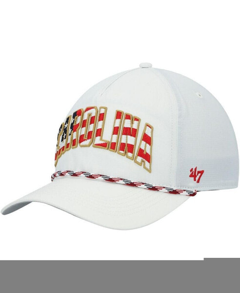 Men's '47 White Carolina Panthers Hitch Stars and Stripes Trucker Adjustable Hat