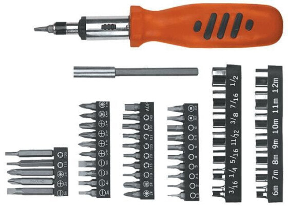 Отвертка ручная Top Tools с набором бит 52 шт 39D357