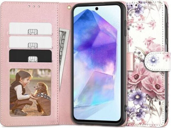 Tech-Protect TECH-PROTECT WALLET GALAXY A55 5G BLOSSOM FLOWER