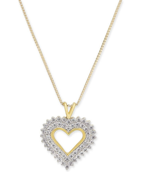 Macy's diamond Heart 18" Pendant Necklace (1/4 ct. t.w.) in 14k Gold
