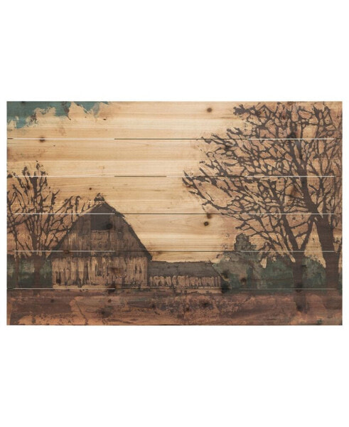 'Erstwhile Barn 3' Arte De Legno Digital Print on Solid Wood Wall Art - 24" x 36"