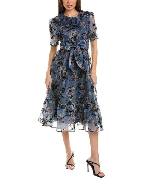 Gracia Sheer Floral Print A-Line Dress Women's