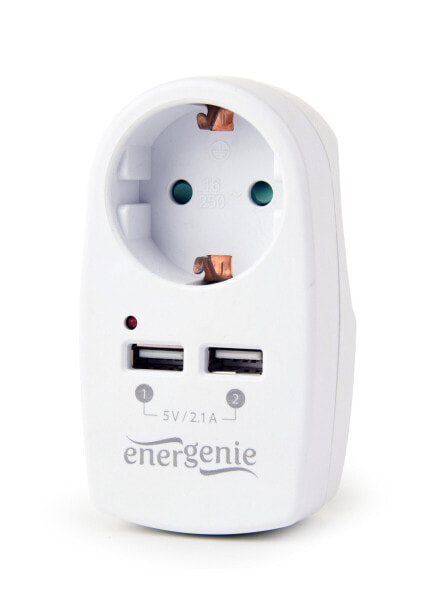 Зарядное устройство Gembird EG-ACU2-02 - для внутреннего применения - переменного тока - 5 В - белого цвета.