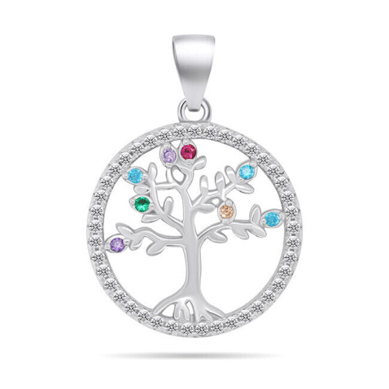 Shiny silver pendant Tree of Life PT114W