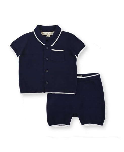 Костюм Hope & Henry Boys Polo Sweater Set