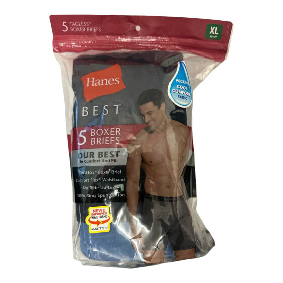 Hanes Men's 5-Pack Best Comfort & Fit Tagless Flex Waistband No Ride-Up Leg