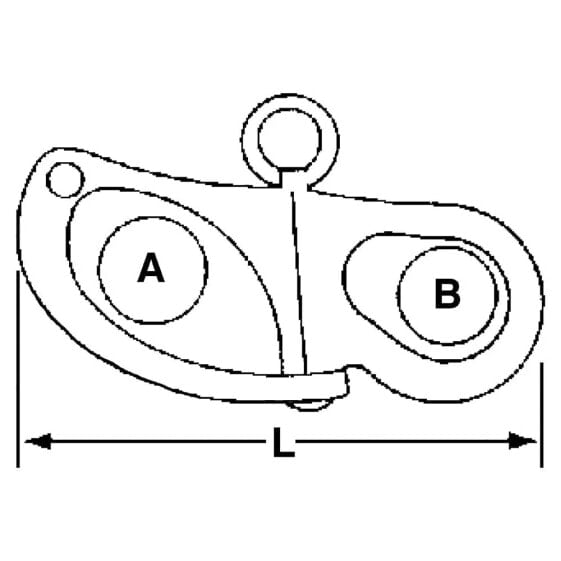 Застежка с карабином неразъемная Talamex Snap Shackle Fixed Eye