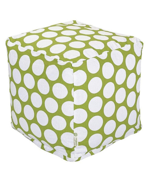 Large Polka Dot Ottoman Pouf Cube 17" x 17"