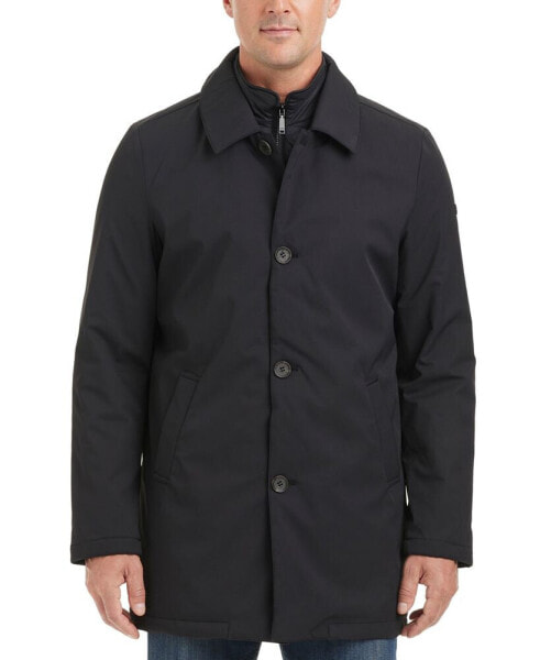 Men's Refined Rain Coat with Bib Back