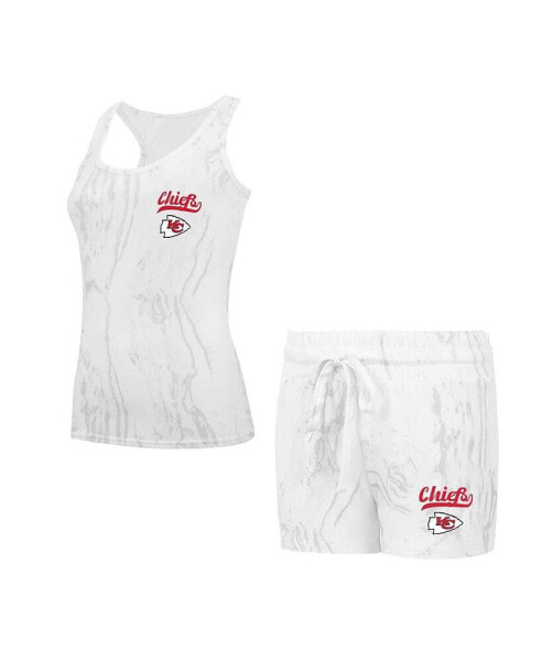 Women's Kansas City Chiefs Quartz Hacci Knit Tank Top Shorts Sleep Set