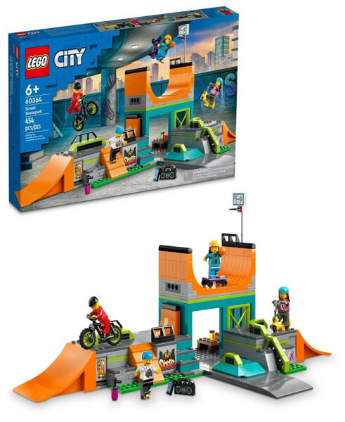 My City 60364 Street Skate Park Toy Building Set with Minifigures