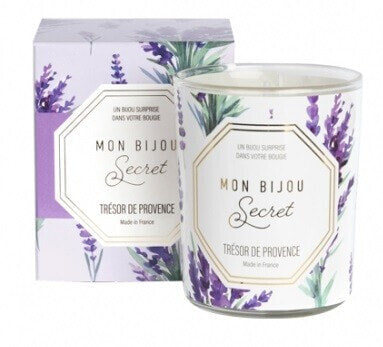 Scented candle 40h with jewel Lavender CCOLA100