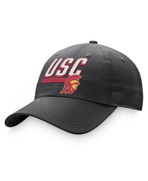 Men's Charcoal USC Trojans Slice Adjustable Hat