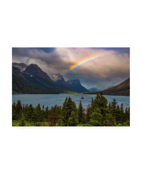 Darren White Photography Glacier Rainbow Canvas Art - 27" x 33.5"