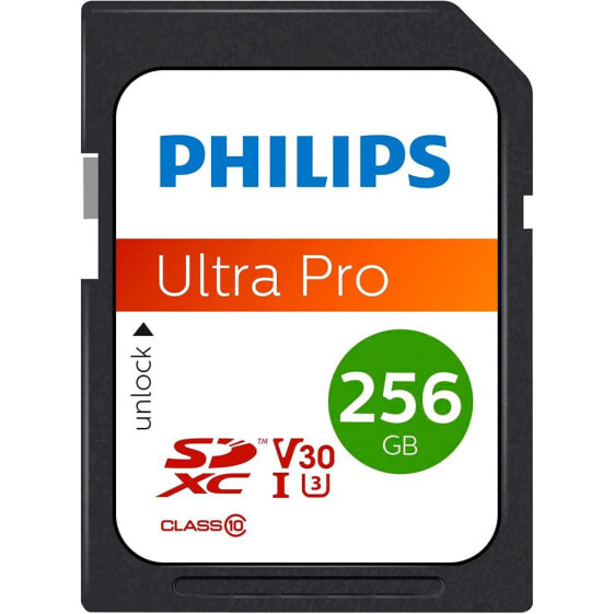 PHILIPS SDXC 256GB Class 10 UHS-I U3 V30 A1 memory card