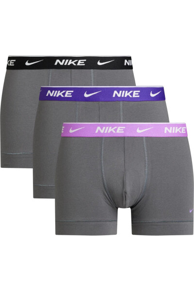 Erkek Nike Marka Logolu Elastik Bantlı Günlük Kullanıma Uygun Gri Boxer 0000ke1008-hx1