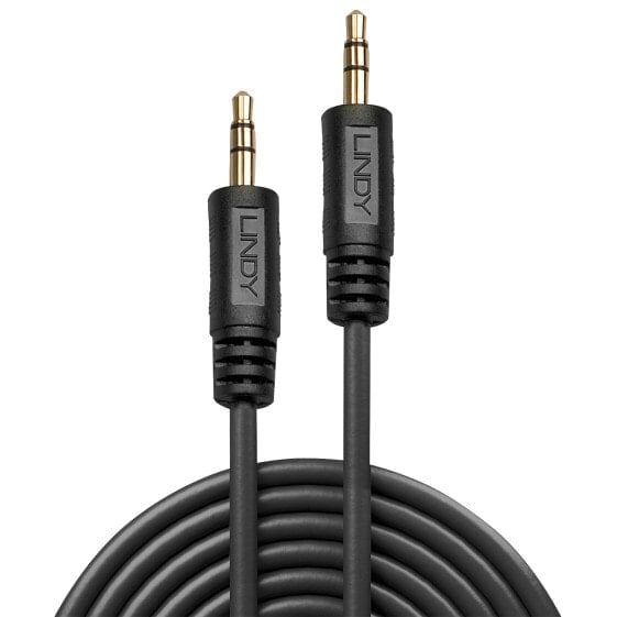 Lindy 0.25m Premium Audio 3.5mm Jack Cable - 3.5mm - Male - 3.5mm - Male - 0.25 m - Black