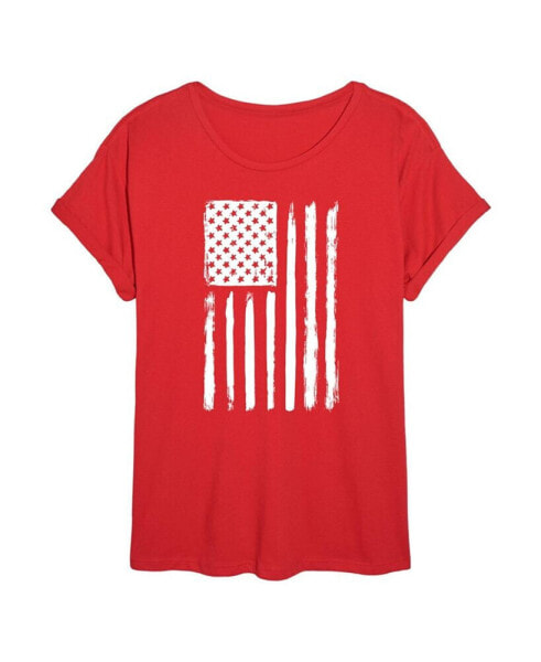 Hybrid Apparel Trendy Juniors Flag Graphic Oversized Tee