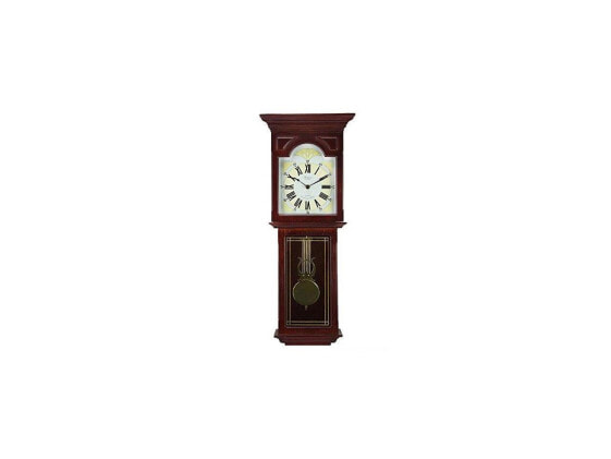 Bedford Clock Collection Redwood 23" Wall Clock with Pendulum and Chime