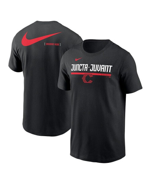 Men's Black Cincinnati Reds 2-Hit Speed City Connect T-Shirt