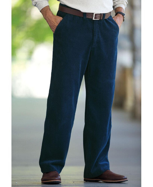 Big & Tall Six-Wale Corduroy Plain Front Pants