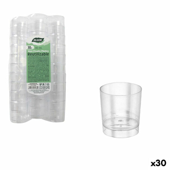 Set of Shot Glasses Algon Reusable polystyrene 30 Pieces 30 ml (30 Units)