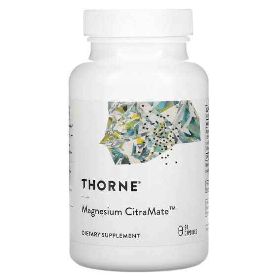 Витамины и минералы Магний Thorne Magnesium CitraMate, 90 капсул.