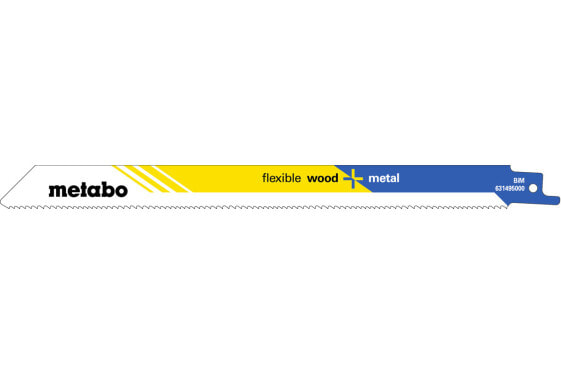 Metabo 631495000 - Sabre saw blade - Metal - Pipe - Plastic - Wood - Wood with nails - Blue - Yellow - 10 -14 - 1.8 mm - 2.6 mm