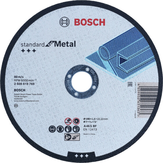 Bosch Standard for Metal für Trennscheibe gerade, 180 mm, 22,23 mm